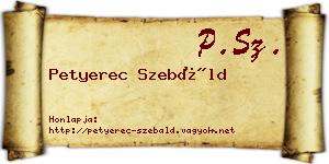 Petyerec Szebáld névjegykártya
